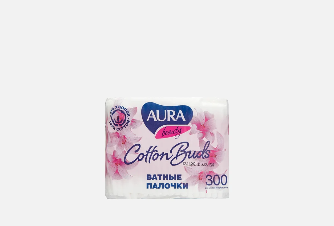 Ватные палочки Aura pure cotton