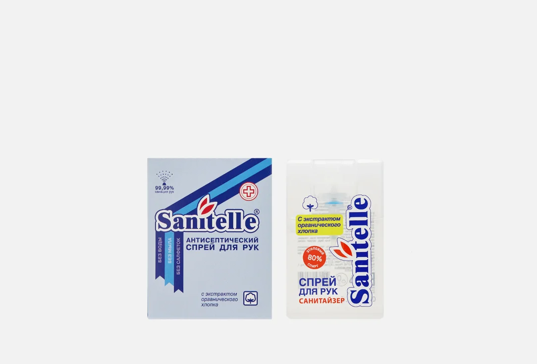 Антисептический спрей для рук (бокс) Sanitelle Antiseptic Sprays with cotton in Showbox