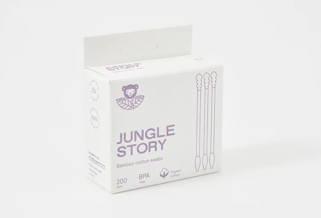 Ватные палочки Jungle Story White Bamboo swabs