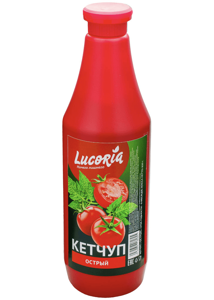 КЕТЧУП ЛУКОРИЯ ОСТРЫЙ ПЭТ 820 ГР *8