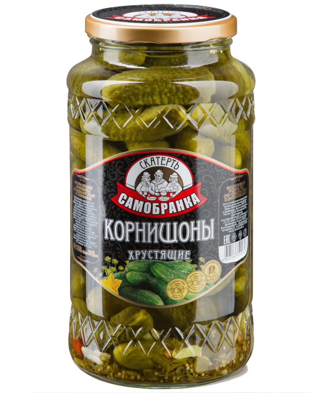 КОРНИШОНЫ САМОБРАНКА ХРУСТ С\Б 1415 МЛ *6