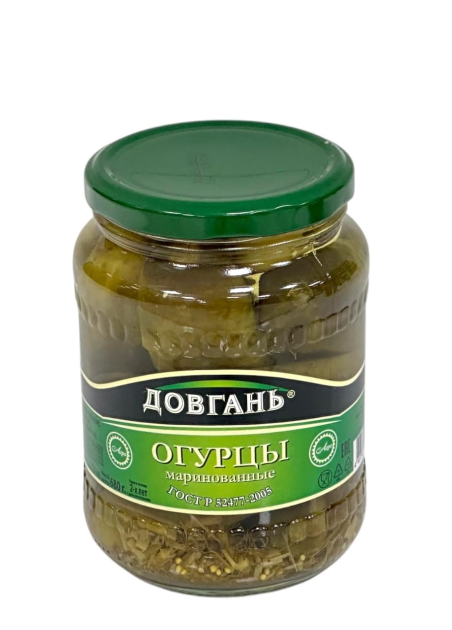 ОГУРЦЫ ДОВГАНЬ МАРИН С\Б 720 МЛ *8