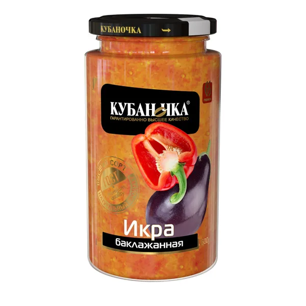 ИКРА БАКЛАЖАННАЯ КУБАНОЧКА С\Б 360 ГР *12