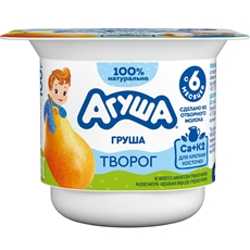 АГУША ТВОРОГ ГРУША СТАК 100 ГР *6