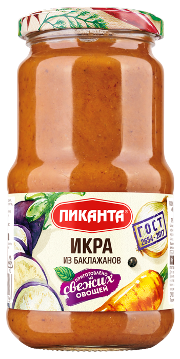 ИКРА БАКЛАЖАННАЯ ПИКАНТА С\Б 450 ГР *6
