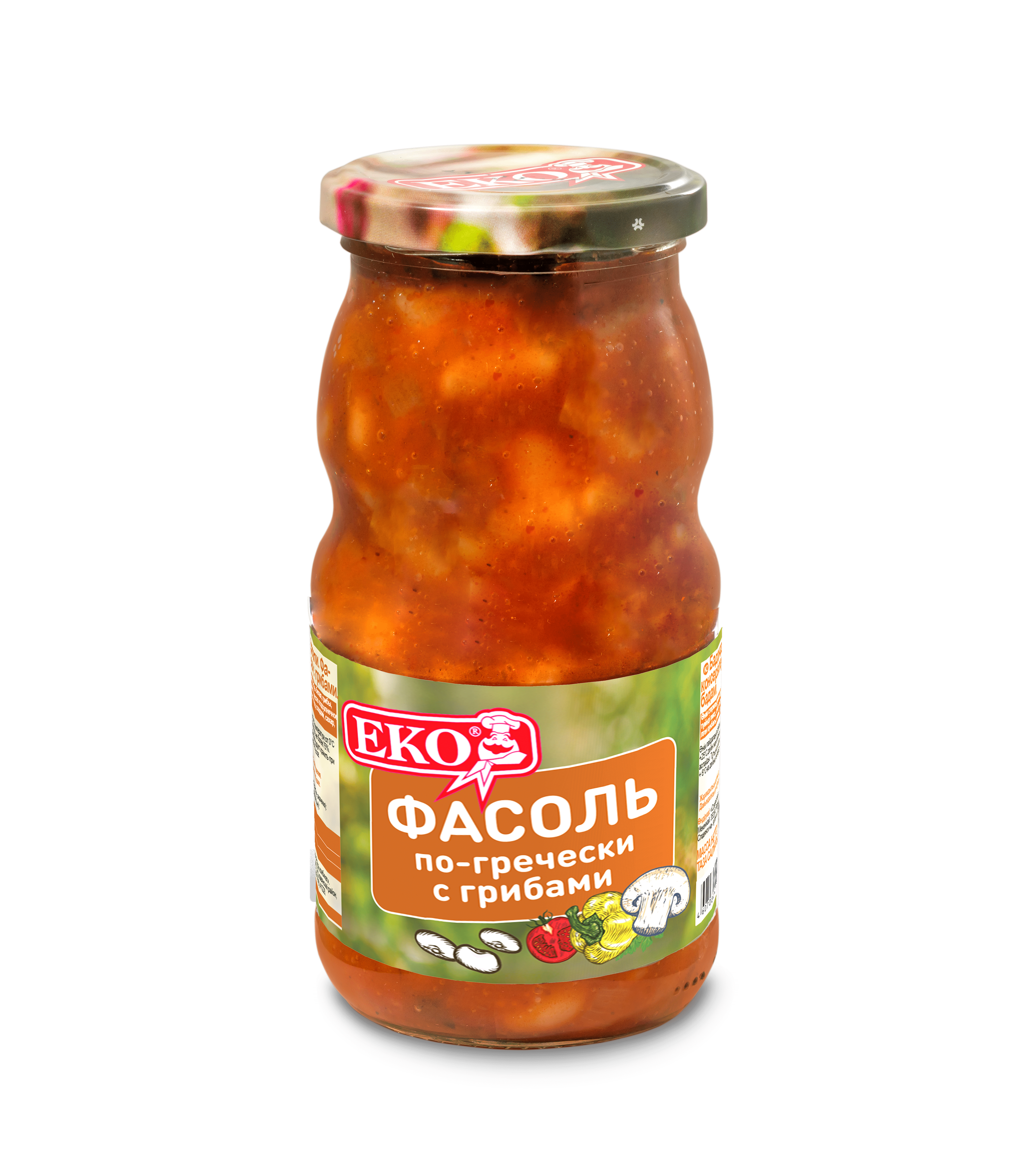 ФАСОЛЬ ЕКО ПО ГРЕЧЕСКИ ГРИБЫ С\Б 510 ГР *12