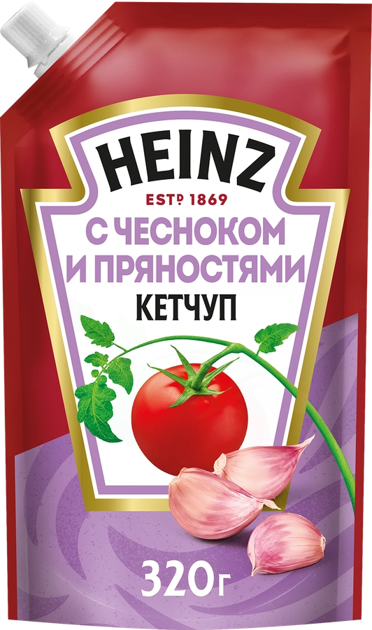 КЕТЧУП ХАЙНЦ ЧЕСНОК ПРЯНОСТИ Д\П 320 ГР *16