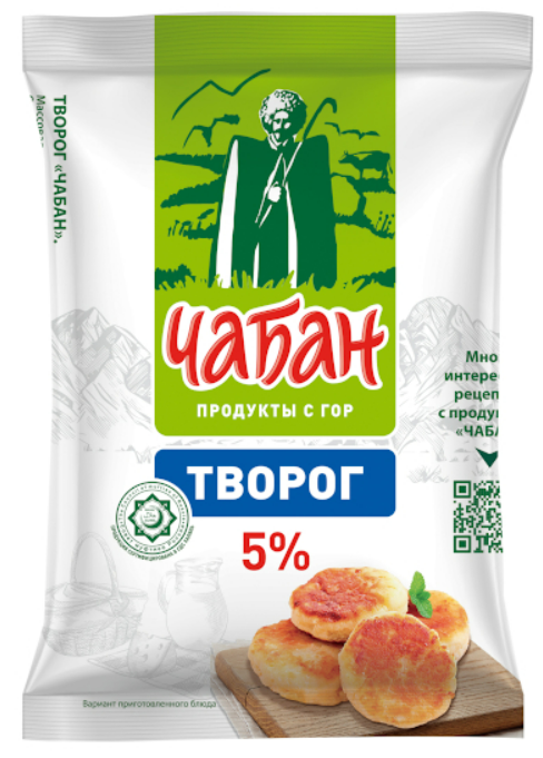 ТВОРОГ ЧАБАН 5% Ф\П 180 ГР *6