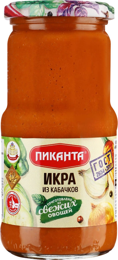 ИКРА КАБАЧКОВАЯ ПИКАНТА С\Б 420 ГР *6
