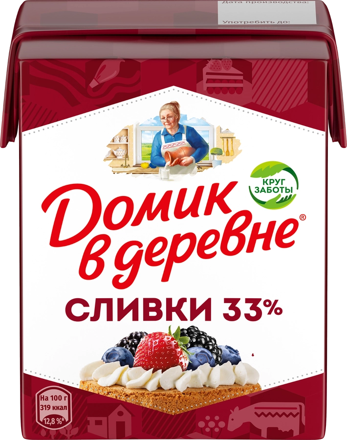 СЛИВКИ ДОМИК В ДЕРЕВНЕ 33% Т\П 200 ГР *