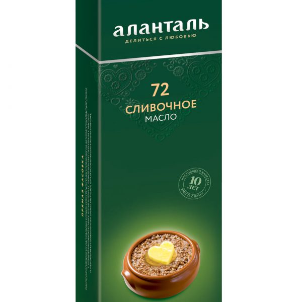 МАСЛО СЛИВ АЛАНТАЛЬ 72% 380 ГР *8