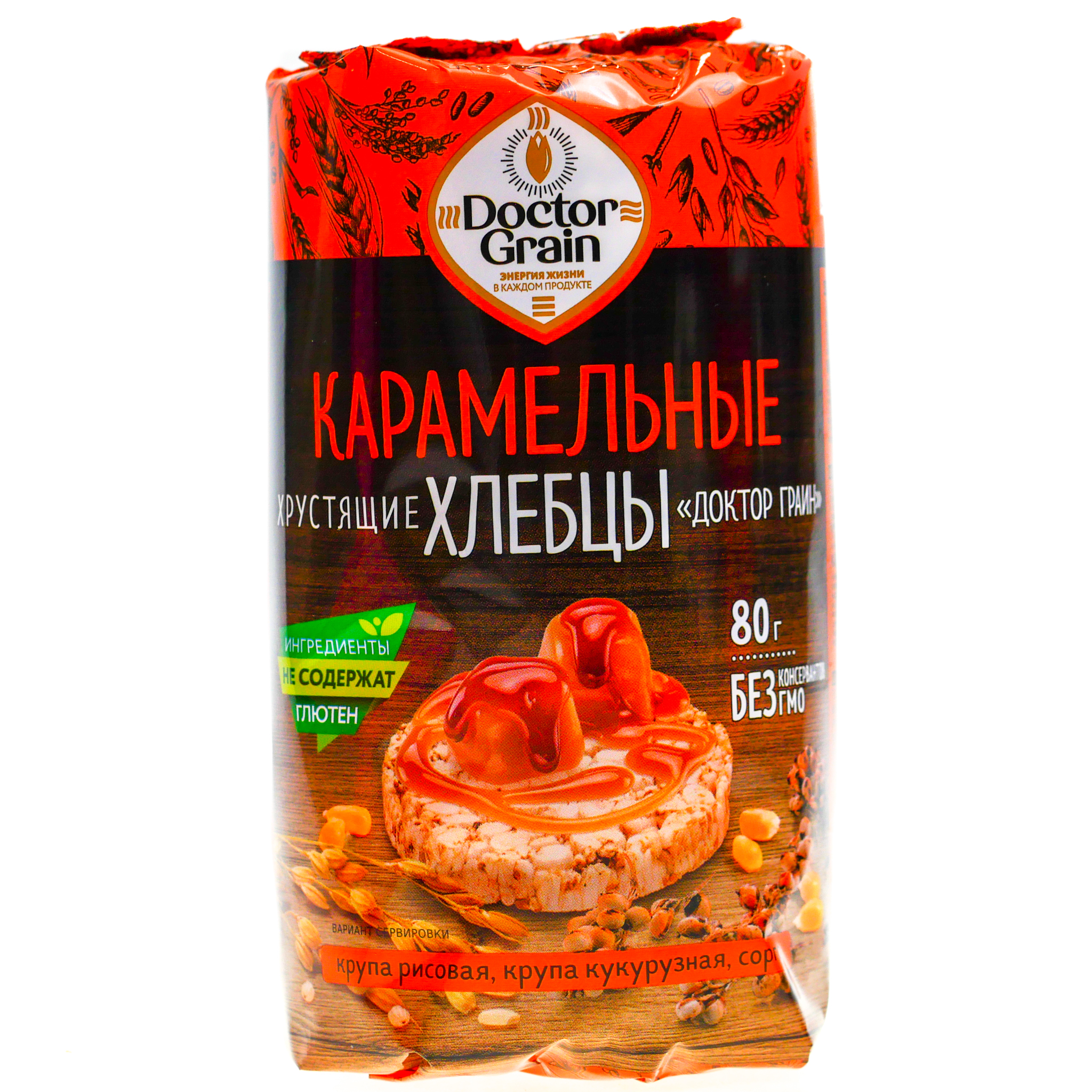 ХЛЕБЦЫ ДР ГРЕЙН КАРАМЕЛЬ М\У КРУГ 80 ГР *25