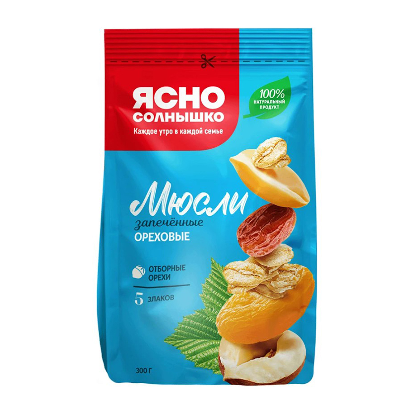 МЮСЛИ ЯСНО СОЛН ОРЕХ М\У 300 ГР *6