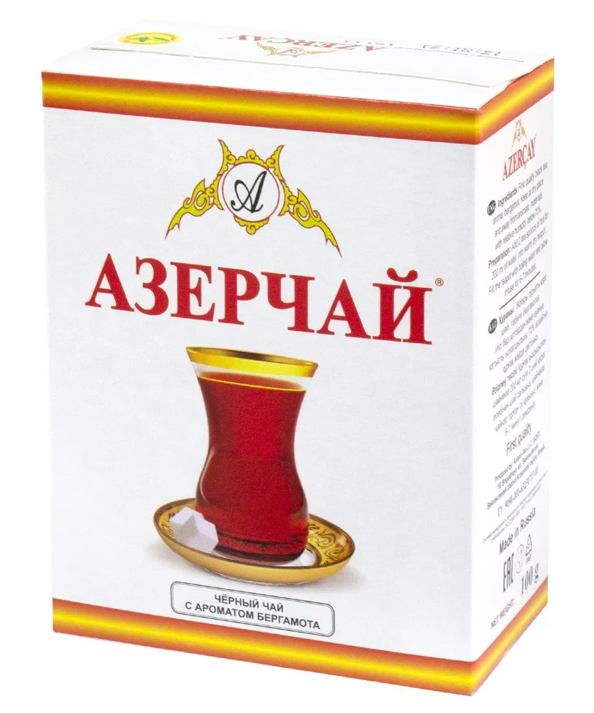ЧАЙ АЗЕРЧАЙ БЕРГАМОТ 100 ГР *12