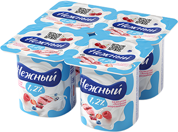 ЙОГУРТ НЕЖНЫЙ ЯГОДНОЕ МОРОЖЕНОЕ 1,2% СТАК 100 ГР *