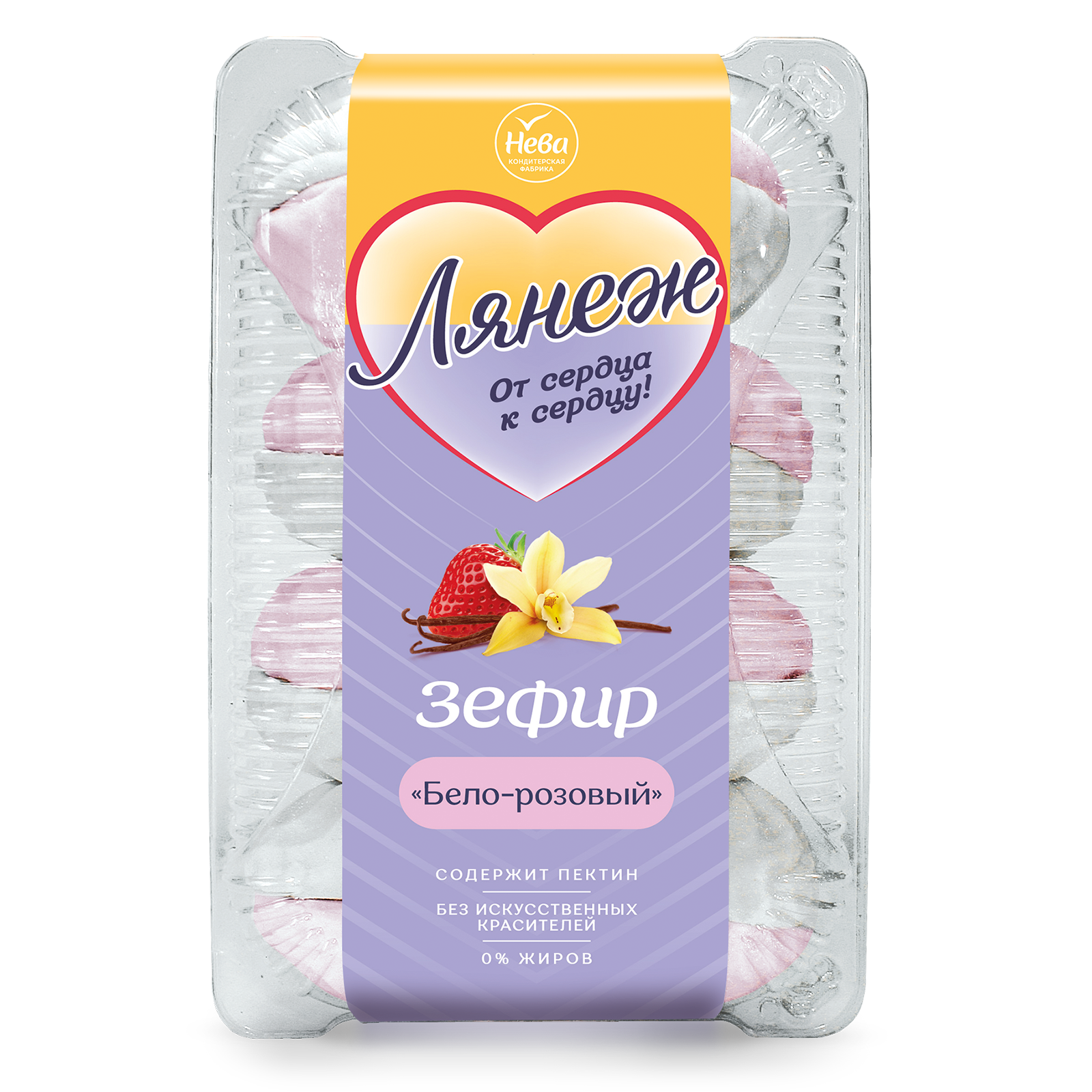 ЗЕФИР ЛЯНЕЖ БЕЛ РОЗ 420 ГР *9