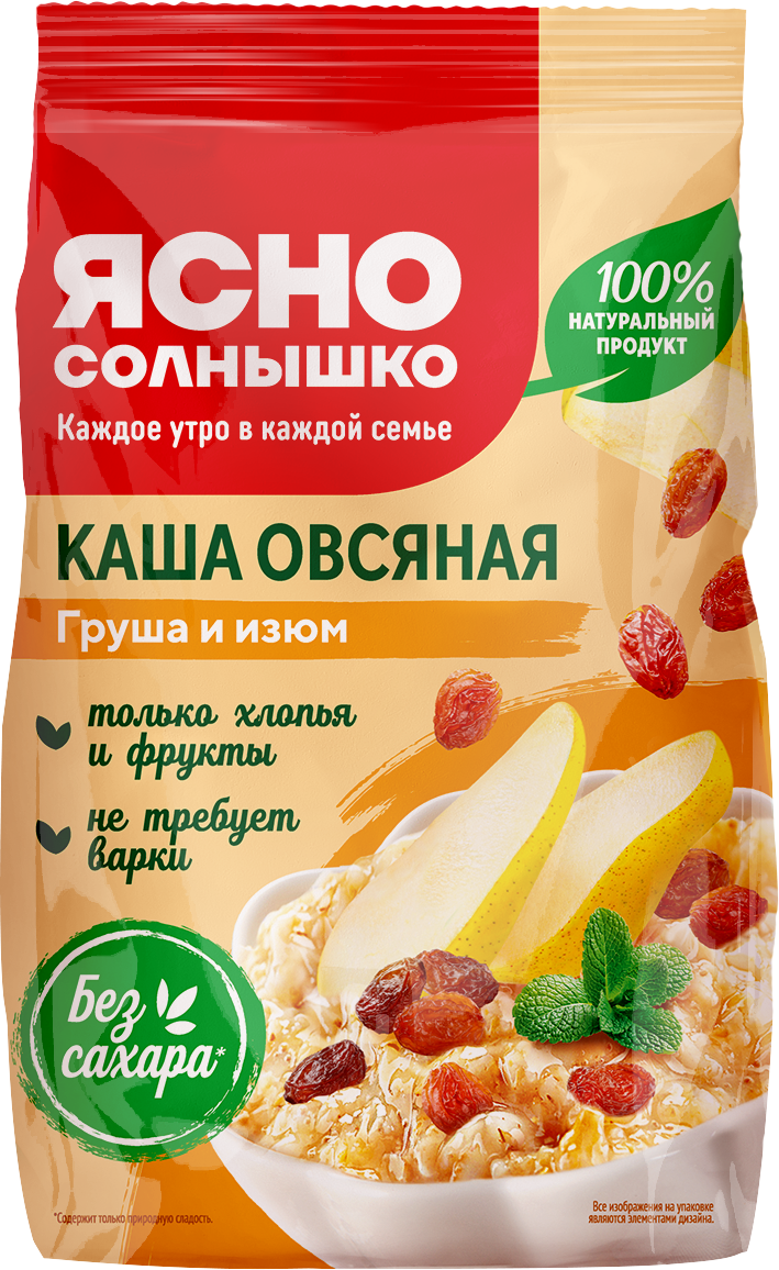 КАША ЯСНО СОЛН ГРУША ИЗЮМ М\У 300 ГР *6 