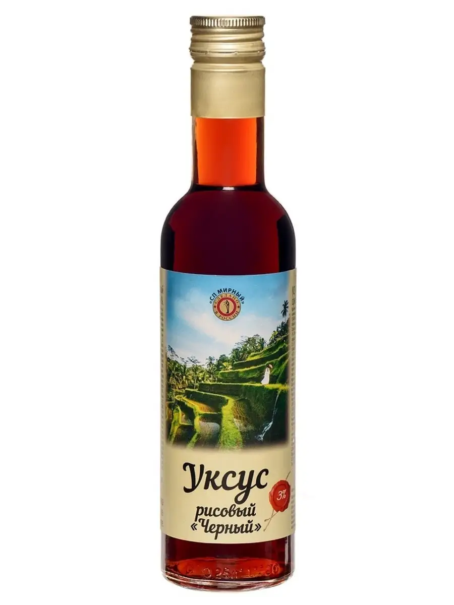 УКСУС МИРНЫЙ РИСОВЫЙ ЧЁРНЫЙ 3% 250 МЛ *6