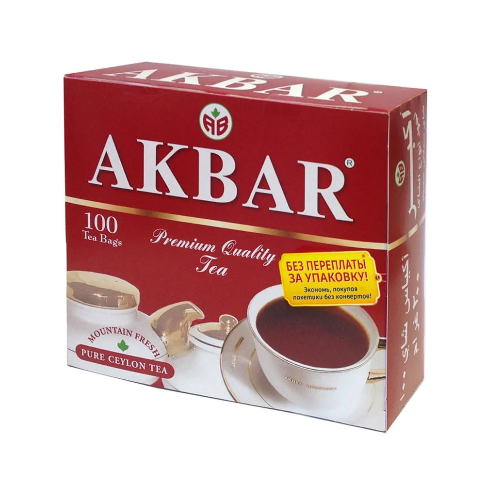 ЧАЙ АКБАР ЦЕЙЛОН 100 ПАК *6