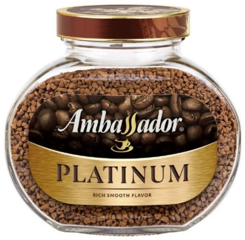 КОФЕ АМБАССАДОР ПЛАТИНУМ С\Б 190 ГР *6