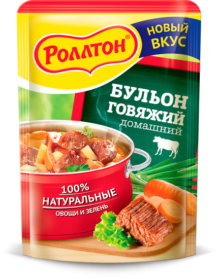 РОЛЛТОН ГОВЯЖИЙ БУЛЬОН М\У 90 ГР *24