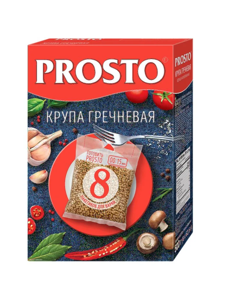 ГРЕЧКА ПРОСТО 8 ПАК КОР 500 ГР *12
