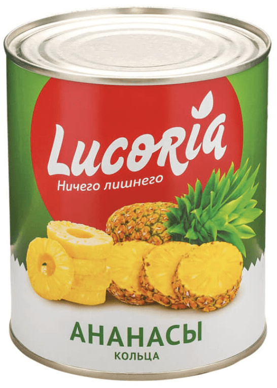 АНАНАСЫ ЛУКОРИЯ КОЛЬЦА Ж\Б 850 МЛ *12