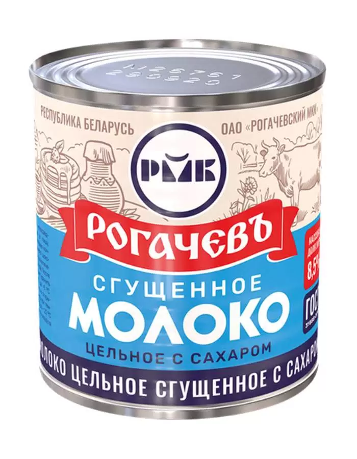 СГУЩ МОЛ РОГАЧЕВЪ 8,5% Ж\Б 380 ГР *30