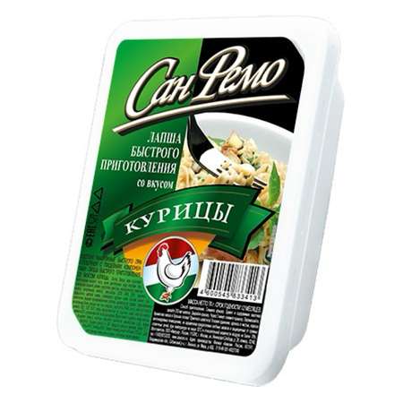 ЛАПША САНРЕМО Б\П КУРИЦО ЛОТОК 70 ГР *24