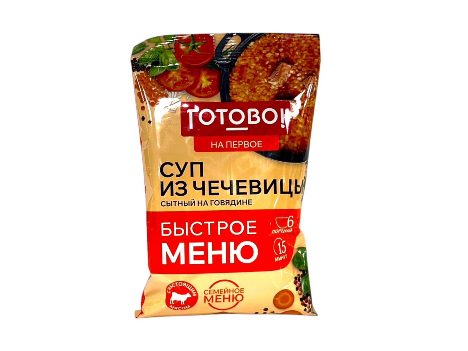 ГОТОВО СУП ЧЕЧЕВИЦА ГОВЯДИНА М\У 180 ГР *10