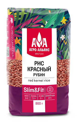 РИС АГРО АЛЬЯНС РУБИН КРАСНЫЙ М\У 800 ГР *12