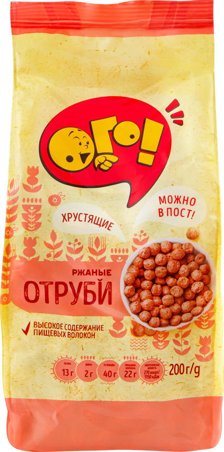 ОТРУБИ ОГО РЖАНЫЕ М\У 200 ГР *10