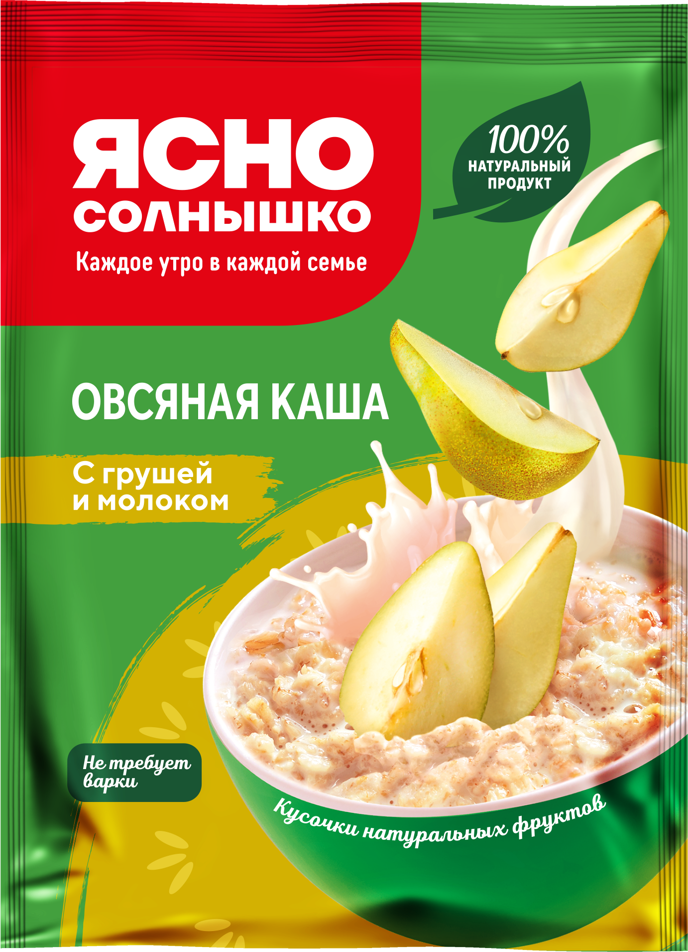 КАША ЯСНО СОЛН ОВС ГРУША МОЛОКО М\У 45 ГР * 