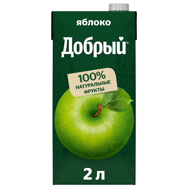 СОК ДОБРЫЙ ЯБЛОЧКИ ФЕРМЕРСКИЕ Т\П 2 Л *6