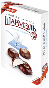ЗЕФИР ШАРМЕЛЬ ПЛОМБИР ГЛАЗИР КОР 250 ГР *