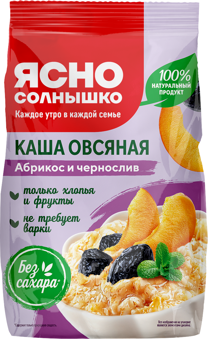 КАША ЯСНО СОЛН АБРИКОС ЧЕРНОСЛИВ М\У 300 ГР *6 