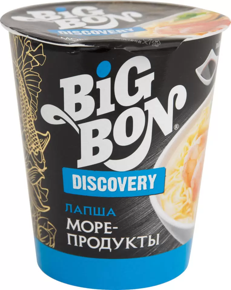 БИГ БОН ДИСКАВЕРИ ЛАПША Б\П МОРЕПРОДУКТЫ СТАК 70 ГР *24