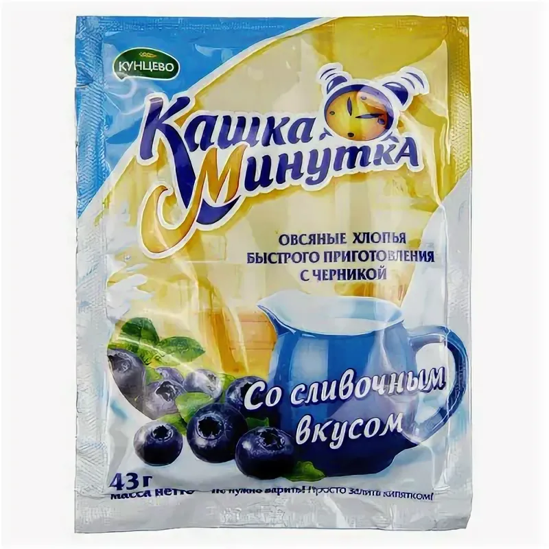 КАША МИНУТКА КУНЦЕВО СЛИВОЧ ЧЕРНИКА М\У 43 ГР *25 