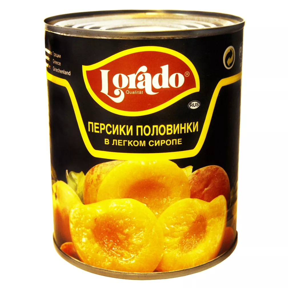 ПЕРСИК ЛОРАДО ПОЛОВИНКИ Ж\Б 850 МЛ *12