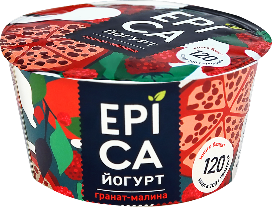 ЭПИКА ЙОГУРТ ГРАНАТ МАЛИНА СТАК 130 ГР *12