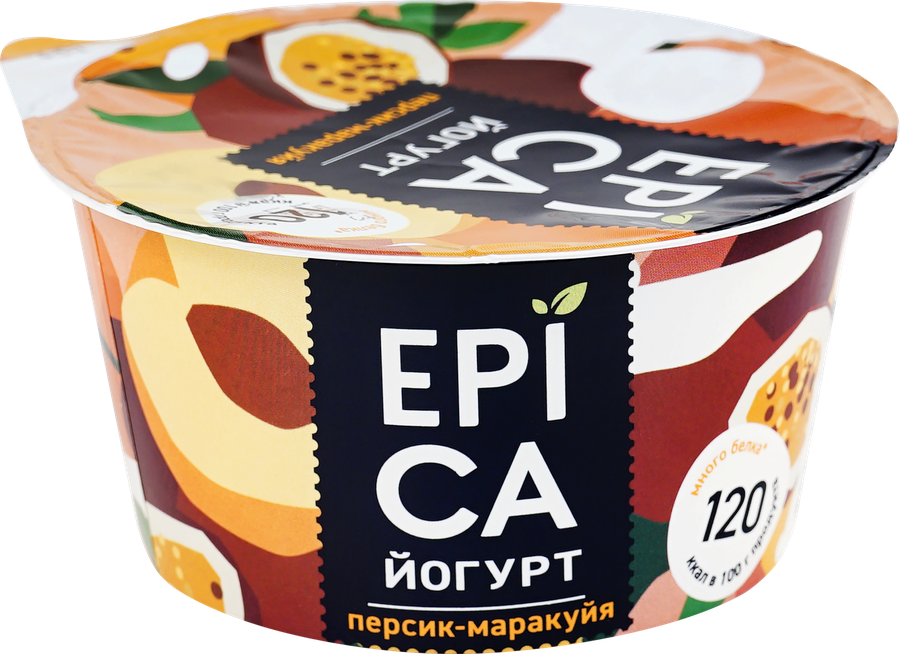 ЭПИКА ЙОГУРТ ПЕРСИК МАРАКУЙЯ СТАК 130 ГР *12