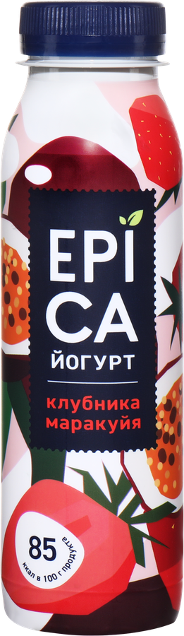 ЭПИКА ЙОГУРТ КЛУБНИКА МАРАКУЙЯ ПЭТ 260 ГР *6