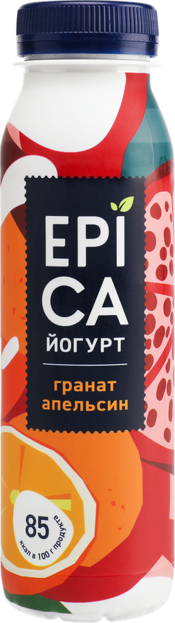 ЭПИКА ЙОГУРТ ГРАНАТ АПЕЛЬСИН ПЭТ 260 ГР *6