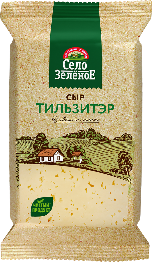 СЫР СЕЛО ЗЕЛЕНОЕ ТИЛЬЗИТЕР 200 ГР *12