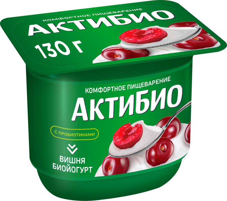 Биойогурт Актибио с вишней 2,9% 130 г