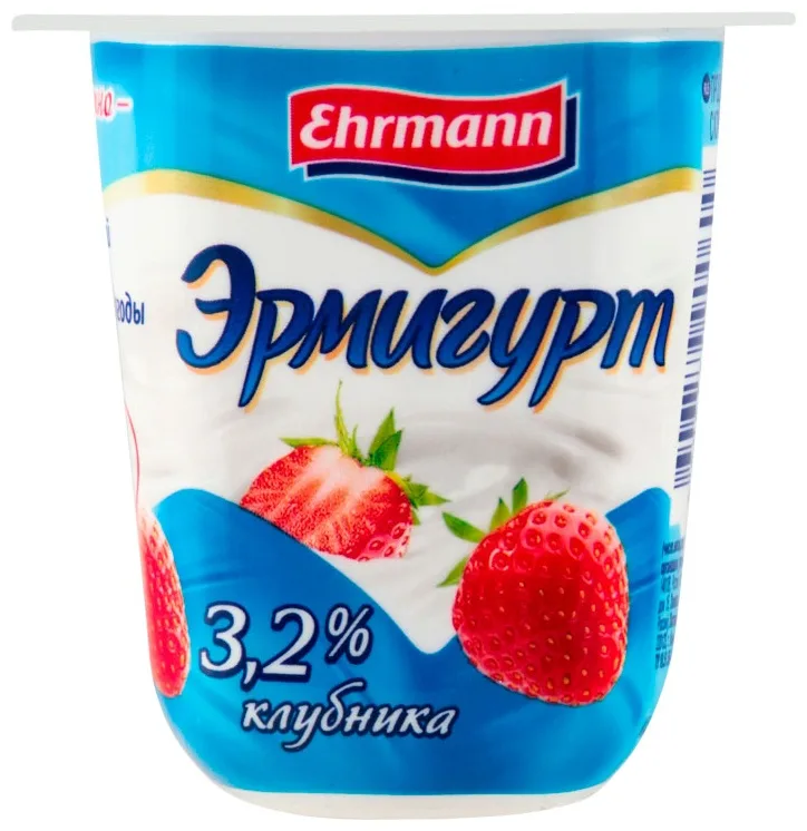 ЙОГУРТ ЭРМИГУРТ КЛУБНИКА 3,2% СТАК 100 ГР *24