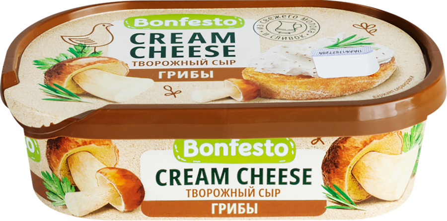 СЫР ТВОРОЖ БОНФЕСТО ГРИБЫ ВАН 140 ГР *6