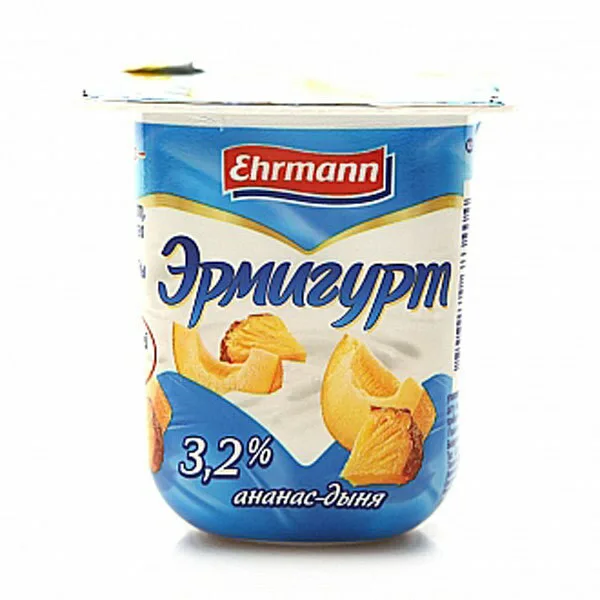 ЙОГУРТ ЭРМИГУРТ АНАНАС ДЫНЯ 3,2% СТАК 100 ГР *24