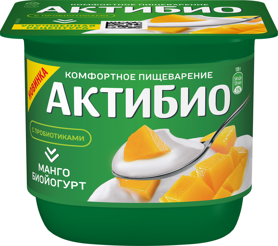 АКТИБИО БИОЙОГУРТ МАНГО СТАК 130 ГР *12