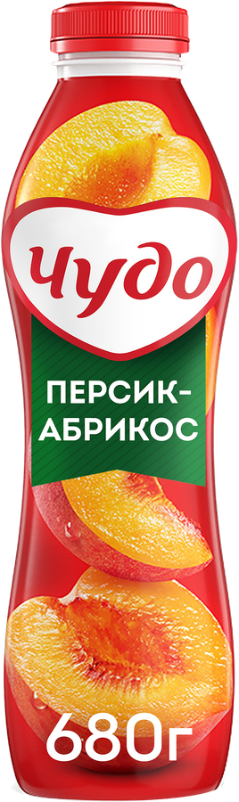ЧУДО ЙОГУРТ ПЕРСИК АБРИКОС ПЭТ 680 ГР *6